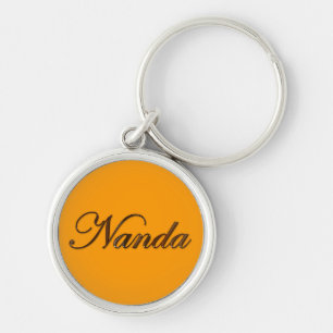 NANDA Naam-Branded Gift Sleutelhanger of Rits-pull