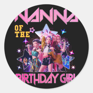 Nanna de jarige K-pop familie verjaardagsfeestje Ronde Sticker