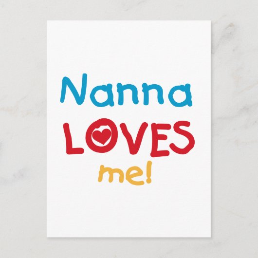 Nanna Loves Me T-shirts en geschenken Briefkaart (Voorkant)