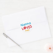 Nanna Loves Me T-shirts en geschenken Ronde Sticker (Envelop)