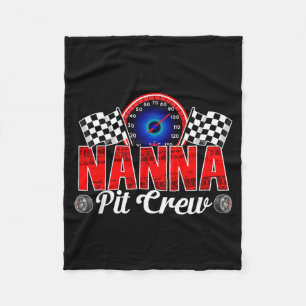 Nanna Pit Crew Racing Familie Race Auto Verjaardag Fleece Deken