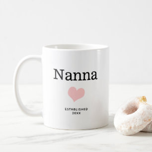 Nanna, roze hart, Single Photo Custom Koffiemok