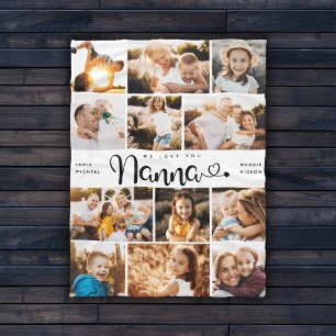 Nanna We houden van je hart Modern Foto Collage Fleece Deken