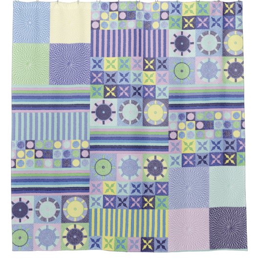 Nanna's Faux Knit Crochet Blanket Pattern Douchegordijn (Voorkant)