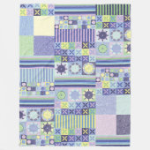 Nanna's  Faux Knit Crochet Blanket Pattern Fleece Deken (Voorkant)