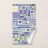 Nanna's Pretty Faux Knit Crochet Blanket Motif (Serviette à main)