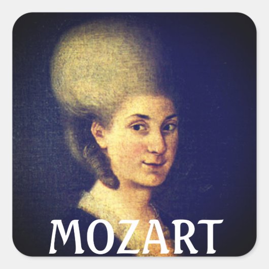 Nannerl Mozart Vierkante Sticker (Voorkant)