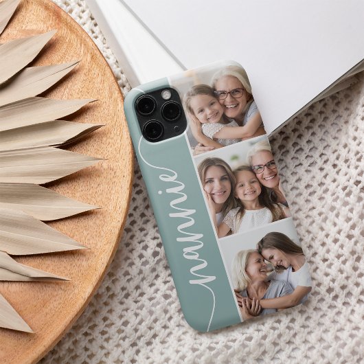 Nannie Script Grandma Photo Collage Case-Mate iPhone Case