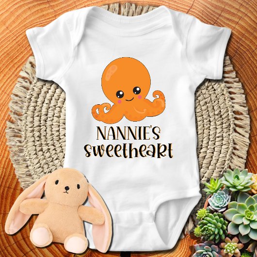 Nannie's Liefje Sinaasappel Kawaii Octopus Romper