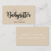 Nanny Babysitter Kinderopvang Schets Fopspeen Past Visitekaartje (Voorkant / Achterkant)