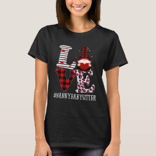Nanny Babysitter Love Women Leopard Appreciation V T-shirt