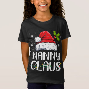 Nanny Claus Santa Funny Kerstmis Pajama Matching T-shirt