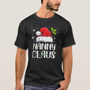Nanny Claus Santa Funny Kerstmis Pajama Matching T-shirt