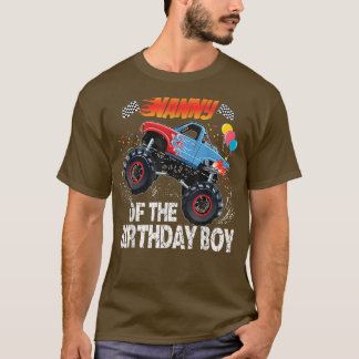 Nanny de Birthday Boy Monster Truck Matching F T-shirt