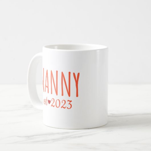 Nanny est 2023 11oz Coffee Mok (Voorkant links)