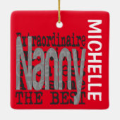 Nanny Extraordinaire CUSTOM Keramisch Ornament (Achterkant)
