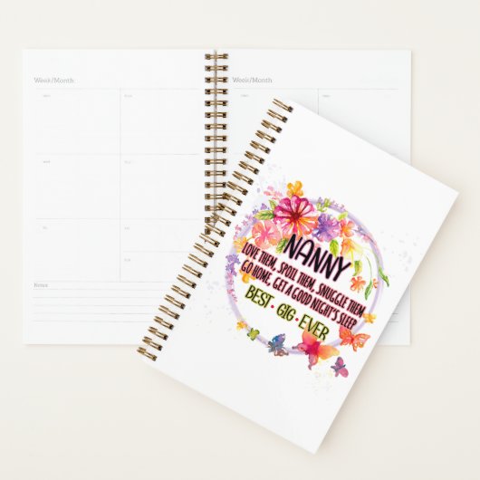 Nanny houdt van ze verwennen ze en knuffelen ze planner (Display)