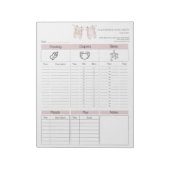 Nanny Kinderopvang Dagelijks Log Notitieblok (Gedraaid)