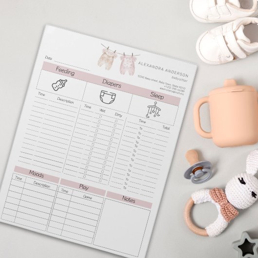 Nanny Kinderopvang Dagelijks Log Notitieblok