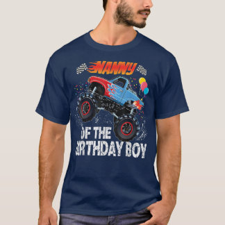 Nanny of the Birthday Boy Monster Truck Matching F T-shirt