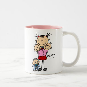 Nanny Stick Figuur Tweekleurige Koffiemok