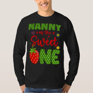 Nanny van de verjaardag een aardbei 1e fruit bd t-shirt