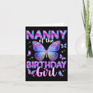 Nanny Van Het Verjaardagsmeisje Vlinder Familie Kaart