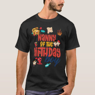 Nanny Verjaardags Jongen Pirate Verjaardagsfeestje T-shirt