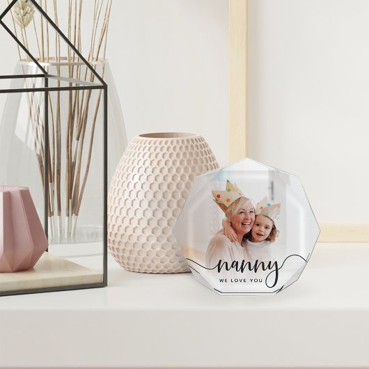 Nanny We houden van je | Grandma Script Overlay Fotoblokken