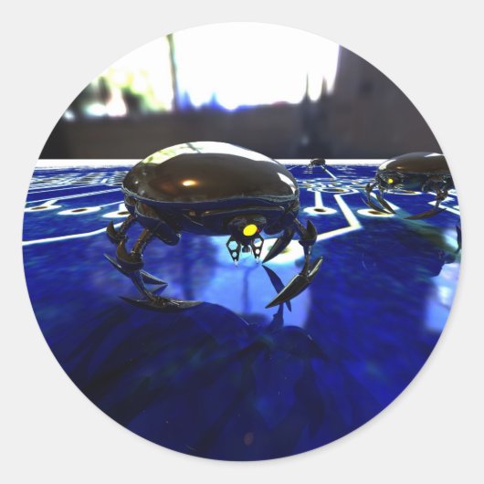 Nano Bots-Sticker Ronde Sticker (Voorkant)