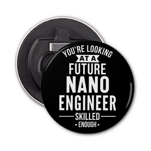 NANO-technicus cadeau Button Flesopener (Voorkant)