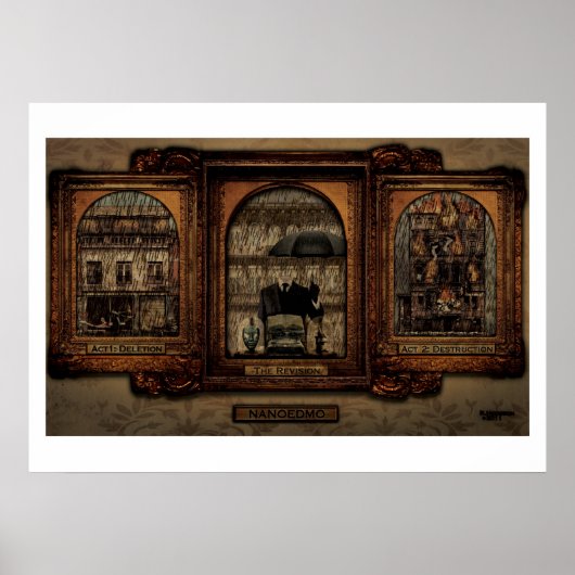 NaNoEdMo triptych Poster (Voorkant)