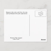 Nansen in het noordpoolgebied, met Fram Briefkaart (Achterkant)