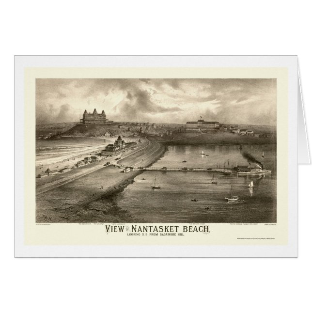 Nantasket Beach, MA Panoramic Map - 1879 (Voorkant Horizontaal)