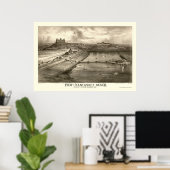 Nantasket Beach, MA Panoramic Map - 1879 Poster (Thuiskantoor)