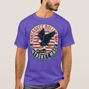 Nantasket Rollerway Retro Rolschaatsen R T-shirt