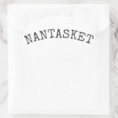 Nantasket strand ovale sticker (Tas)