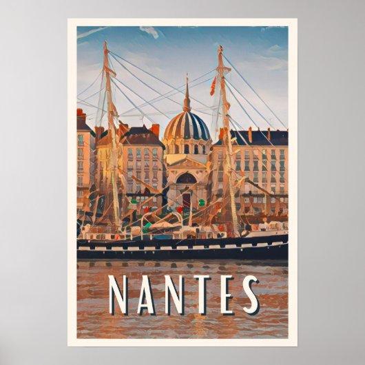 Nantes Afbeelding Vintage Poster (Voorkant)