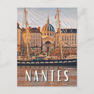 Nantes Foto van Vintage Briefkaart