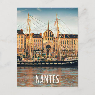 Nantes Foto van Vintage Briefkaart