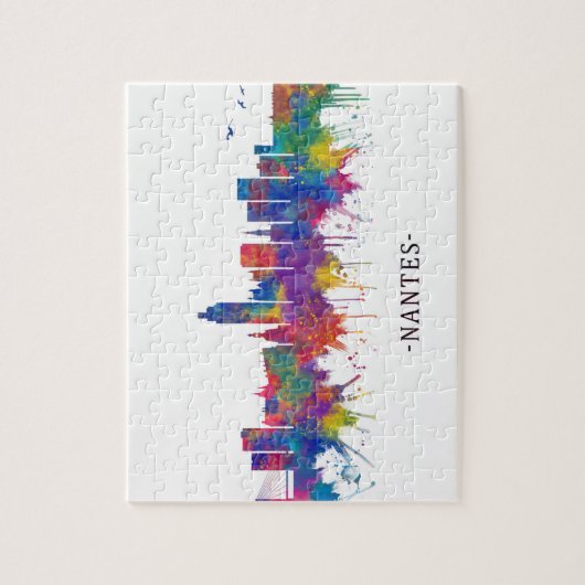 Nantes France Skyline Legpuzzel (Verticaal)