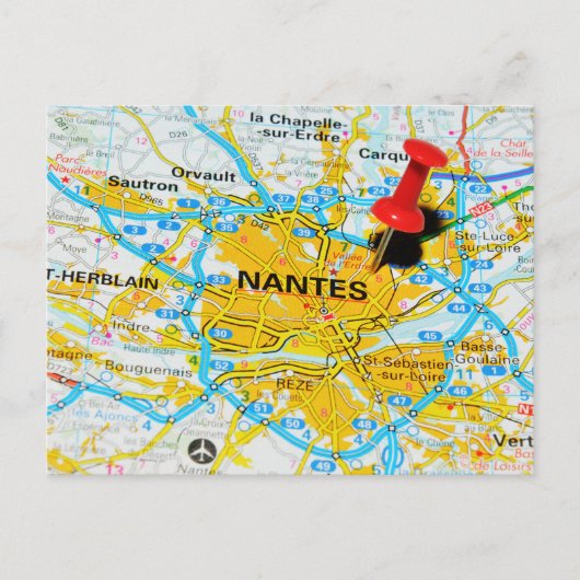 Nantes, Frankrijk Briefkaart (Voorkant)