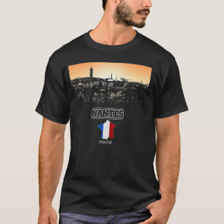 Nantes Frankrijk skyline Vakantie Souvenir stad T-shirt