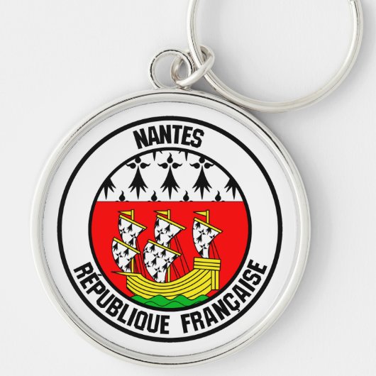 Nantes Round Emblem Sleutelhanger (Voorkant)