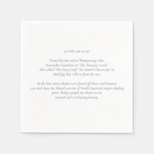 Nantucket 30 Miles op weg naar Zee cocktailservett Servet