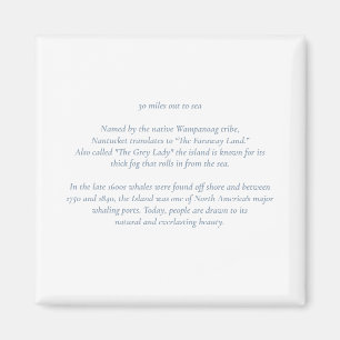 Nantucket 30 Miles op weg naar Zee Magnet Magneet