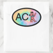 Nantucket ACK Dancing Beer Ovale Sticker (Tas)