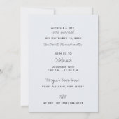 Nantucket Beach Eloped Mariage Faire-part (Dos)