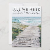 Nantucket Beach Eloped Mariage Faire-part (Devant)