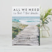 Nantucket Beach Eloped Mariage Faire-part (Debout devant)